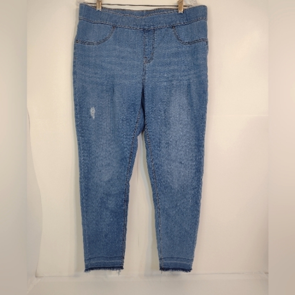 Terra & Sky women's blue leggings pull up size (14)W
